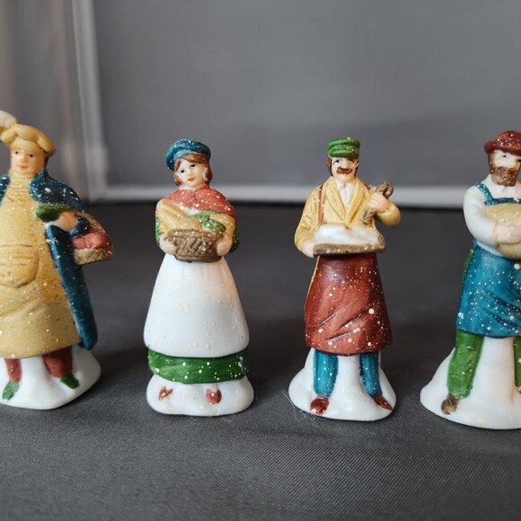 Department 56 Heritage Village Collection 4 Pc "Shopkeepers" with Original Box - Picture 2 of 10